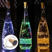 臺灣現貨【太陽能酒瓶塞銅線燈串 】2米20燈led戶外防水創意聖誕婚慶裝飾彩燈  露天市集  全臺最大的網路購物市集