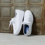 【Keds】學院風厚底帆布小白鞋 TRIPLE KICK 9203W133185