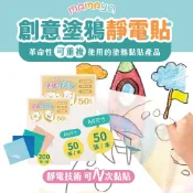 【mamayo】創意塗鴉靜電貼-多款可選 繪圖貼 描圖紙 學習 塗鴉 透明便利貼
