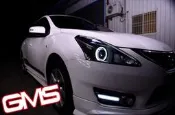 GAMMAS-HIDGMS台中廠 nissan-BIG tiida-6代遠近電磁閥魚眼~PVC/LED光圈天使眼