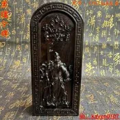 【小七嚴選】道令牌 浮雕黑檀木關聖帝君令牌 道用品 棗木令牌武財神關公像