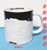 ​☕ 經典洛杉磯浮雕馬克杯星巴克 洛杉磯 城市浮雕馬克杯 400cc（引き出し-4）