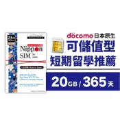 (店+)【Nippon SIM】日本上網SIM卡_20GB/365天🇯🇵日本進口 Docomo 5G/4G/LTE 支援GPT iPhone 三星