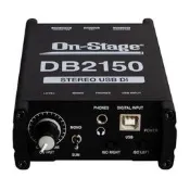 【音響世界二館】美國On-Stage DB2150阻抗轉換器DI BOX 24bit/96KHz立體訊號USB-補貨中