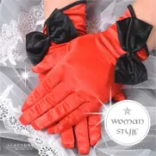 WOMAN HOUSE 【我們結婚吧！】新娘手套(短版絲質)#雙色蝶戀2款-一雙入 [46632]