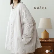 舔手指日本小舖 【預購】NOAHL 鋪棉無領外套 羽絨外套 輕量外套 保暖 小眾品牌