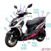（三陽正廠）JET SR  正廠全車殼 車手前蓋 遮陽板 大盾牌 H面板 前土除 邊條 側蓋 後扶手 後土除 JETSR