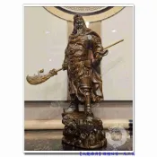 【九龍佛具】文體關聖帝君 立姿關公 恩主公 關雲長﹝綠檀一尺三高﹞神明佛像佛桌神桌佛櫥佛聯神明彩公媽龕零售批發@台北板橋