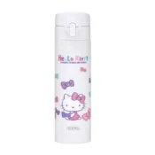 (店+)【THERMOS 膳魔師】400ml凱蒂貓雙層不銹鋼保溫瓶JNI-402KT-RB