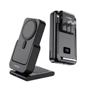 【mimax 米覓】W19 10000mAh 15W 雙孔輸出 磁吸無線充電支架行動電源(Magsafe)