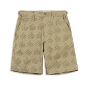 【Hush Puppies】男裝 短褲 滿版HP印花短褲 (淺卡其 / 63122104)