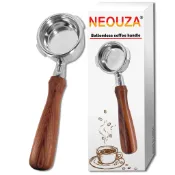 連盛 NEOUZA 58mm 304 不銹鋼義式咖啡機手柄實木無底 適用GAGGIA Classic Pro兩耳（含粉碗）