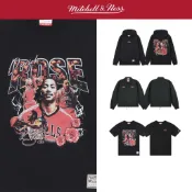 現貨 M&N 官方直送 NBA  Derrick Rose #1 公牛 球星 短T 帽T 黑T 照片T 復古 正版