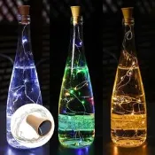 台灣現貨【太陽能酒瓶塞銅線燈串 】2米20燈led戶外防水創意聖誕婚慶裝飾彩燈  露天市集  全台最大的網路購物市集
