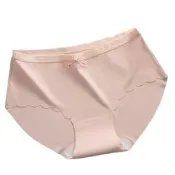 【PChome 24h購物】【STizi 史堤茲】(3入組)女士內褲 無痕冰絲內褲 舒適透氣 不夾臀裸感三角褲(豆沙粉) R99N