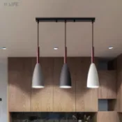 【U LIFE】 現貨 吊燈 餐吊燈 北歐  現代簡約創意個性實木鐵藝個性餐桌飯廳飯桌咖啡廳床頭吧台北歐led餐廳吊燈
