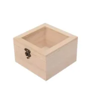 (店+)【開運堂】水晶淨化盒創意乾燥花木盒玻璃蓋木盒收納盒飾品盒收納盒
