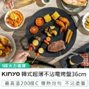 【KINYO】韓式超薄不沾電烤盤36cm BP-236 韓式烤盤 電烤爐 超薄電烤盤 燒烤盤 電烤盤 烤盤 中秋烤肉