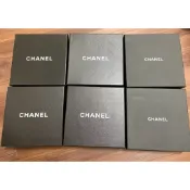 二手現貨 Chanel 香奈兒空盒 / 經典硬殼黑盒 / WOC長夾絲巾飾品盒 17x17x4cm