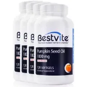 【Bestvite】必賜力南瓜籽油膠囊4瓶組(120顆/瓶)