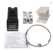 Rex-c100fk02-v*dn智能溫控器ssr輸出+ssr-40 DA+K探頭熱電偶+散熱片