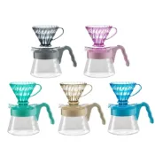 (店+)【HARIO】V60 20周年手沖咖啡壺組 01濾杯組 樹脂濾杯 玻璃咖啡壺 450ml 附濾紙 量勺 禮盒
