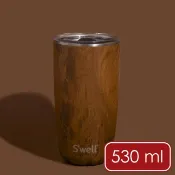 【HOTAI購】【美國 S'well】Tumbler不鏽鋼滑蓋保溫杯(金柚木紋530ml) | swell 保溫杯 保冷保冰杯 推蓋直飲杯 環保杯 便攜杯 咖啡杯 隨行杯