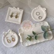 【腦包手作】歐式托盤花邊INS蝴蝶結收納盤模具 收納盤模具 矽膠模具 滴膠模具