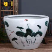 免運 特惠/附發票 魚缸 盆 水缸 青花陶瓷缸景德鎮手工養金魚缸庭院水缸荷花盆碗蓮缸家用睡蓮大缸工廠直銷 店長推薦 售後保障 全館折扣 5s722