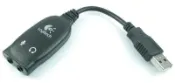 羅技 LOGITECH A-5572A USB音效卡 3.5mm麥克風 耳機插孔 改善音質 抗干擾,專業錄音 語音輸入