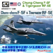 [紅隼]1/48 中華民國空軍中正號F-5F及虎瞰式RF-5E戰術偵察機(雙機組)(AFV Club AR48S11)