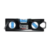 (店+)【SHINWA 鶴龜】SHINWA 鶴龜 3倍強力 水平尺附磁 150mm 黑 水平尺 鋁合金 迷你水平尺 強磁水平尺 日本製 73133