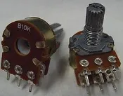 雙聯可調電位器50k WH148音量可調電阻器B50K-15MM花軸 b-50k6腳 W194 [9019359]