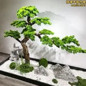 【可刷卡】迎客松松樹羅漢松假松樹造型樹假樹裝飾樓梯商場裝飾希良