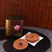 【滿庭香】小盤香-百年檀 每盒48捲 2盒入 0083(微盤香 小盤香 純天然 沉香 盤香 香環 薰香 拜拜)