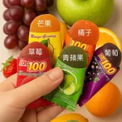 【緹泰食光】辦公室必備 百分之百100% 水果QQ軟糖 芒果/青蘋果/草莓/葡萄/橘子 一組8入