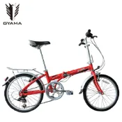 OYAMA歐亞馬(神馬M100R1)20吋 鋁合金折疊車(紅色)(附摺疊教學影片)台中-大明自行車