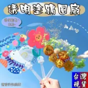 憶香許快樂購 PVC 透明 塗鴉 圓扇 兒童 手工繪畫 透明扇子 塗鴉 DIY 空白繪畫 團扇材料包 創意 勞作 造型扇
