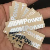汽車貼紙 適用於寶馬M標3D立體金屬車貼X5X6個性改裝車標power側尾標 車貼 防水貼紙 改裝 塗裝 門把手貼紙