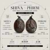 ◐ 阿贊仲 佛曆2519 ◑ 濕婆神 × 四面神｜瓦考歐法脈經典雙面聖物（紅銅版）