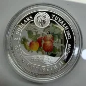 台灣銀行 民國110年 辛丑牛年彩色鍍金精鑄銀幣  1oz  999銀幣