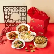 【祥和蔬食】羊溢幸福5件年菜組*6組(紅燒獅子頭、媽蟻上樹、黑胡椒鷹嘴豆油飯、糖醋素雞丁、酸白菜鍋)_素食年菜;含運 (年菜預購)