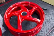 [DRG158]前後輪框 輪框 亮面紅 烤漆 13吋 原廠前輪 後輪 交換烤漆 噴砂 噴漆 烤漆 桃園