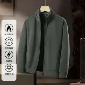 (店+)保暖外套男休閒大尺碼男生防寒短版立領防風外套抓絨衣運動外套刷毛外套男女款戶外禦寒冬季內搭登山寬鬆情侶男裝衛衣外套風衣外套夾克