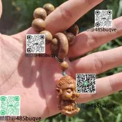 綠檀木千手觀音手把屬鼠本命佛工藝品萌版木雕指尖文玩手撚掛