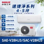 SANLUX 台灣三洋 4-5坪 1對1 1級速捷淨變頻冷暖 冷氣 空調 SAE-V28HJ3/SAC-V28HJ3