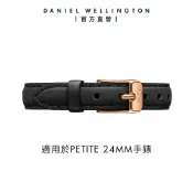 【Daniel Wellington】DW 錶帶 Petite Sheffield 10mm經典黑皮革錶帶