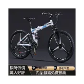 (店+)變速雙避震軟尾軸承折疊輕便單車 成人男女學生適用輕量化腳踏車 專業越野避震運動戶外休閒神車 學生族上班族戶外運動騎行必備