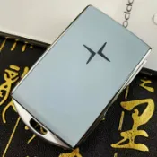 全球選品1館 生活百貨 適用於極星Polestar2鑰匙套Polestar1汽車專用胡桃木紋金屬殼包扣