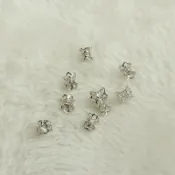 宏雲Hongyun-tl- （10pcs/份）- 14k包金鋯石鏤空雙面花朵花托 diy手工飾品配件 小蠻腰珍珠托帽